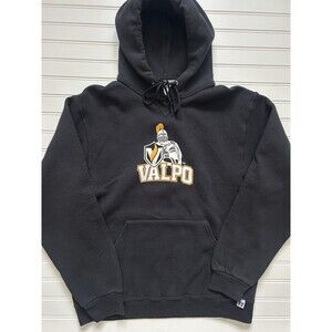 Valparaiso University Crusaders Hoodie Sweatshirt Russell Athletic Medium Black